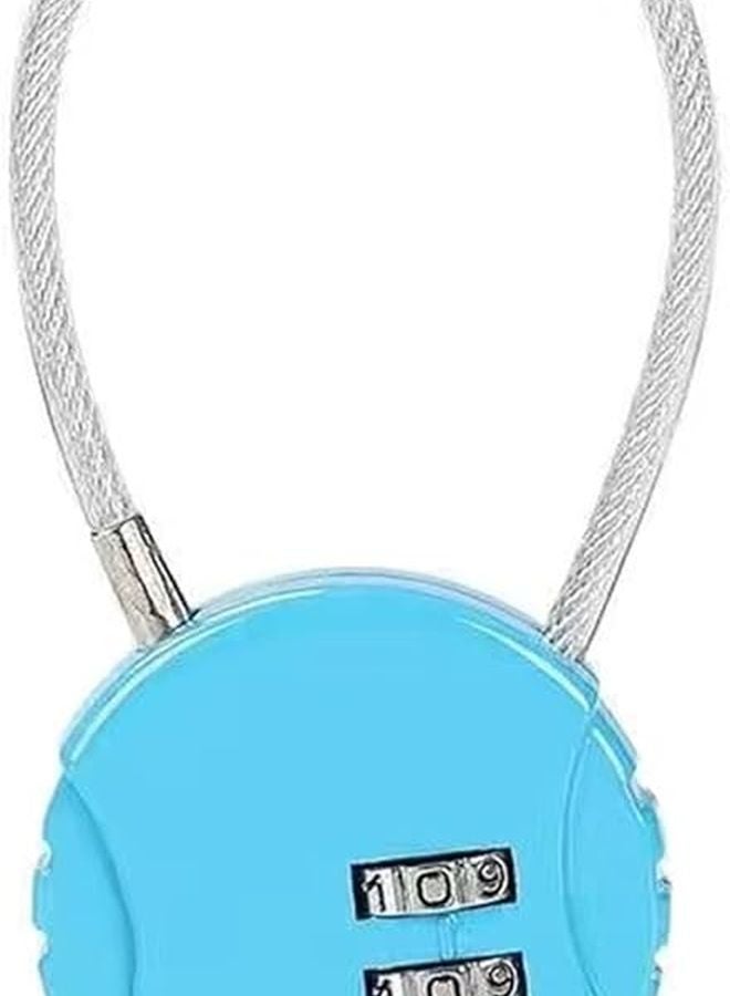 Blue 3 Digit Combination Padlock For Luggage Suitcase Drawer Metal Code Lock - Image 1