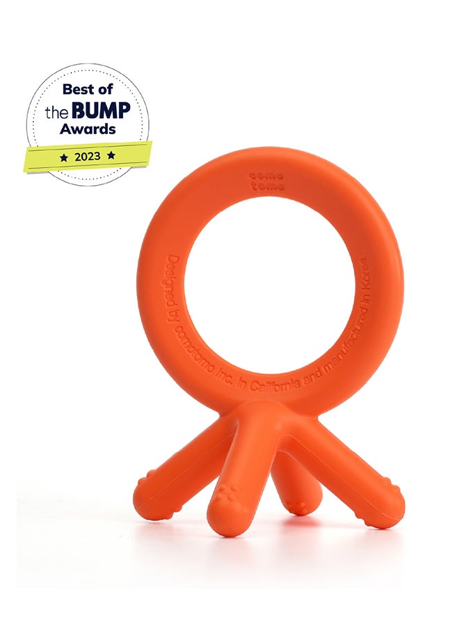 comotomo Natural Feel Baby Bottle 250 ML With Silicone Baby Teether, 3 Months + - Image 5