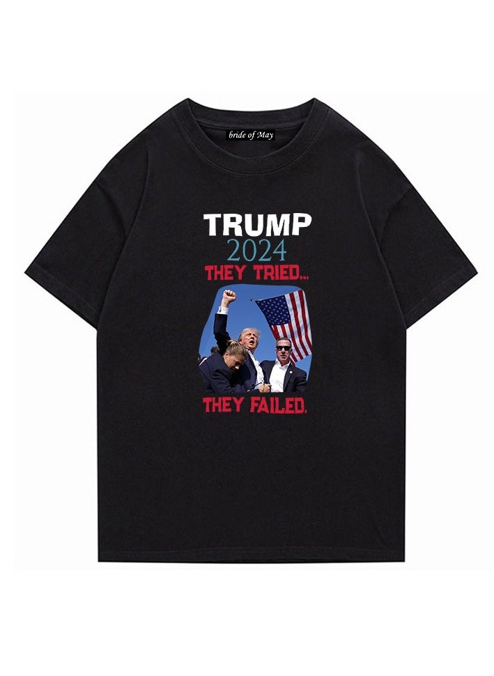 KUYING - New Trump Print Short Sleeved Shirt - Image 1