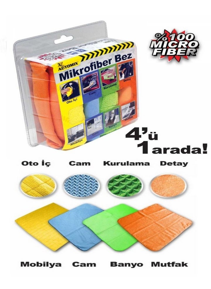 Automix Microfiber Cloth Set of 4  - Image 1