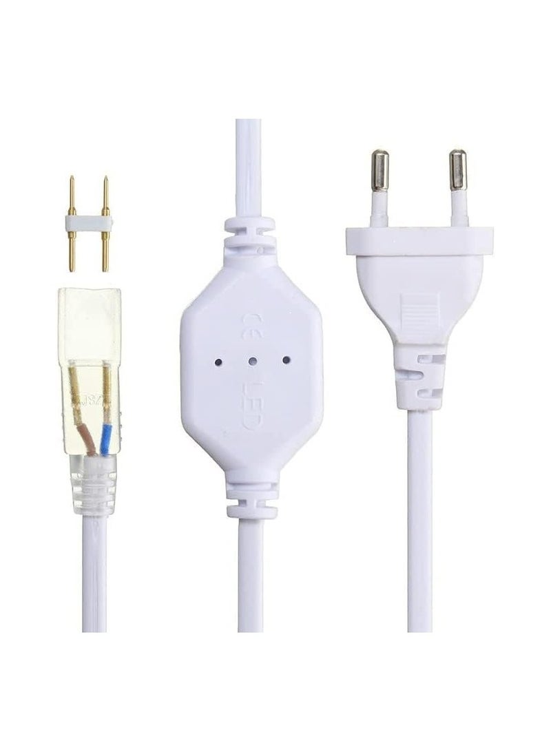 White LED lighting strip, 20 meters + 2 plugs  - Image 2