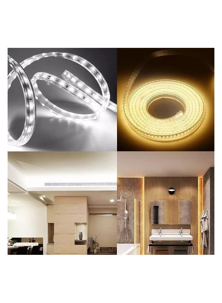 White LED lighting strip, 20 meters + 2 plugs  - Image 3