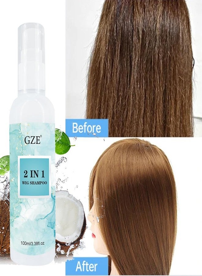 GZE 2 IN 1 Wig Shampoo | Gentle Clean & Condition for Synthetic & Human Hair Wigs | Prolong Shine, Prevent Frizz & Tangles​ - Image 3