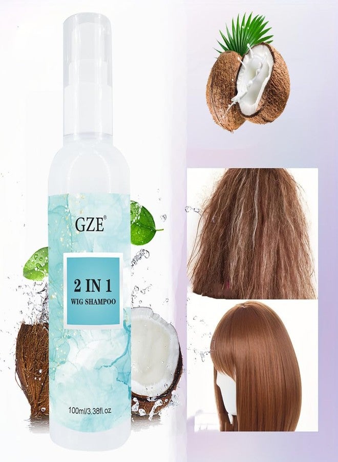 GZE 2 IN 1 Wig Shampoo | Gentle Clean & Condition for Synthetic & Human Hair Wigs | Prolong Shine, Prevent Frizz & Tangles​ - Image 2