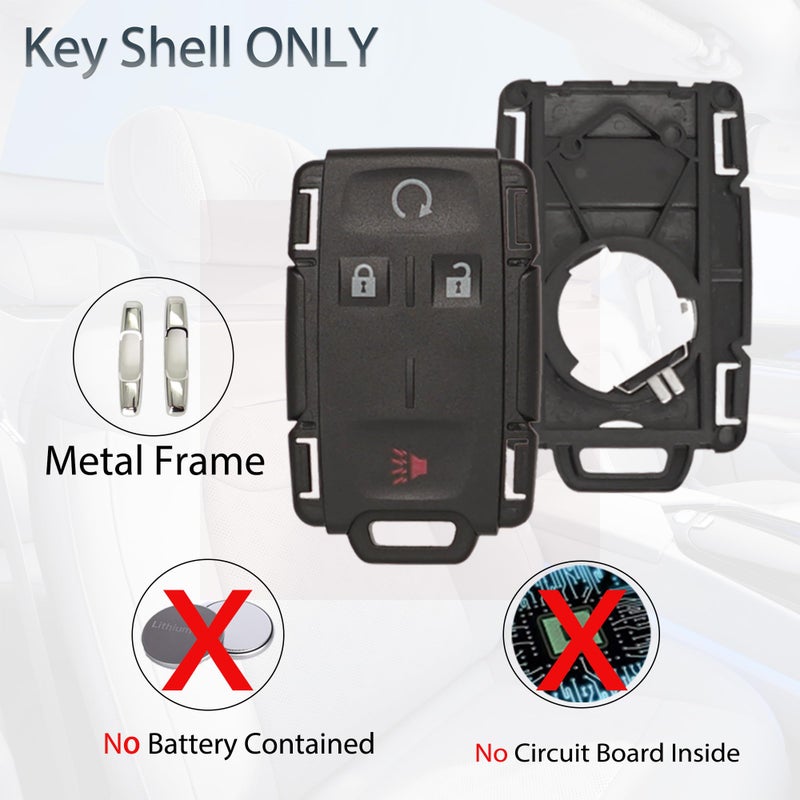 SUPALAND Key Fob Shell Case Replacement Fits for Chevy Silverado Colorado GMC Canyon Sierra 2014 2015 2016 2017 2018 2019 2020 2021 2022 2023 Keyless Entry Remote Control 4 Button Cover M3N-32337100 - Image 3
