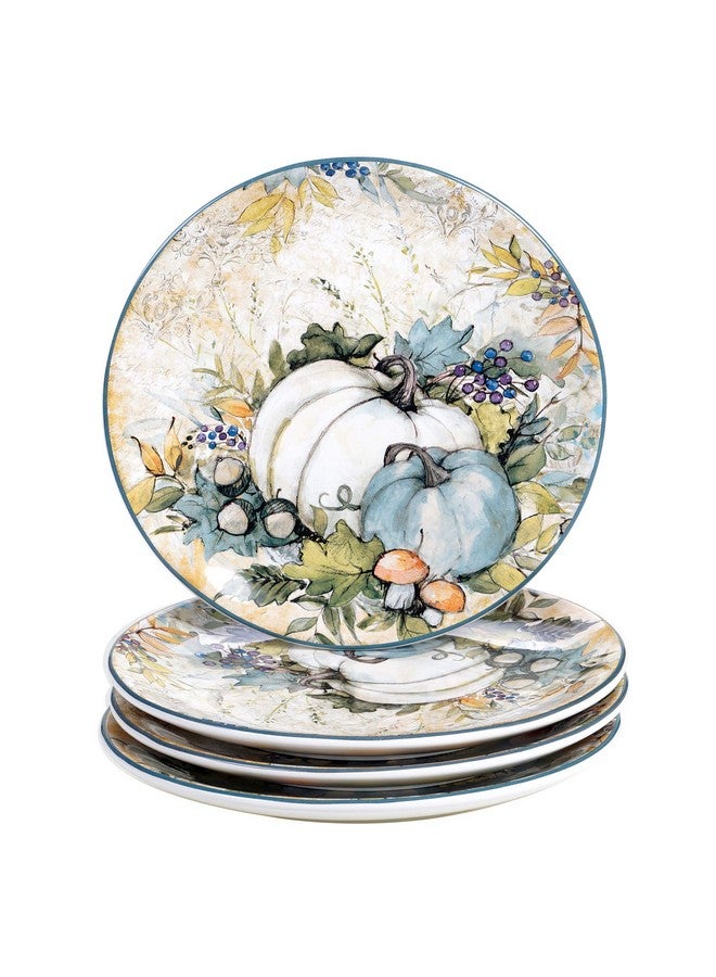 Certified International Certified International Harvest Gatherings 9" Salad/Dessert Plates, Multicolor, Medium, Set of 4  - Image 1