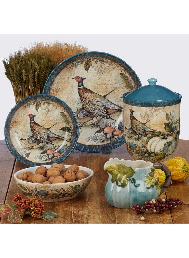 Certified International Certified International Harvest Gatherings 9" Salad/Dessert Plates, Multicolor, Medium, Set of 4  - Image 3