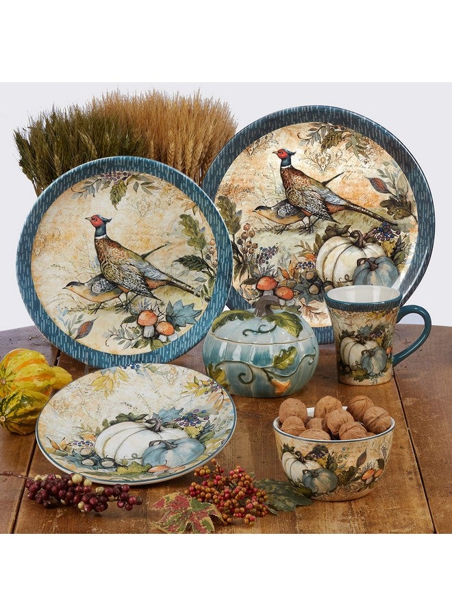 Certified International Certified International Harvest Gatherings 9" Salad/Dessert Plates, Multicolor, Medium, Set of 4  - Image 2