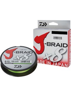 Daiwa JBraid 8B 150m Chartreuse Rope Line 0.13mm 