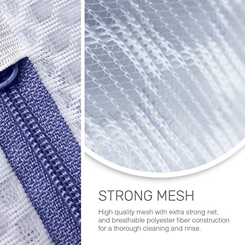 AURFLO Mesh Laundry Bags for Delicates – 2 XLarge Durable Net with Anti Rust Zipper, Hanging Loop-Garment Safe Wash Bags and Organizer for Washing Machine, Lingerie, Jacket, Bra, Shoes, Sweater, Travel. - Image 2