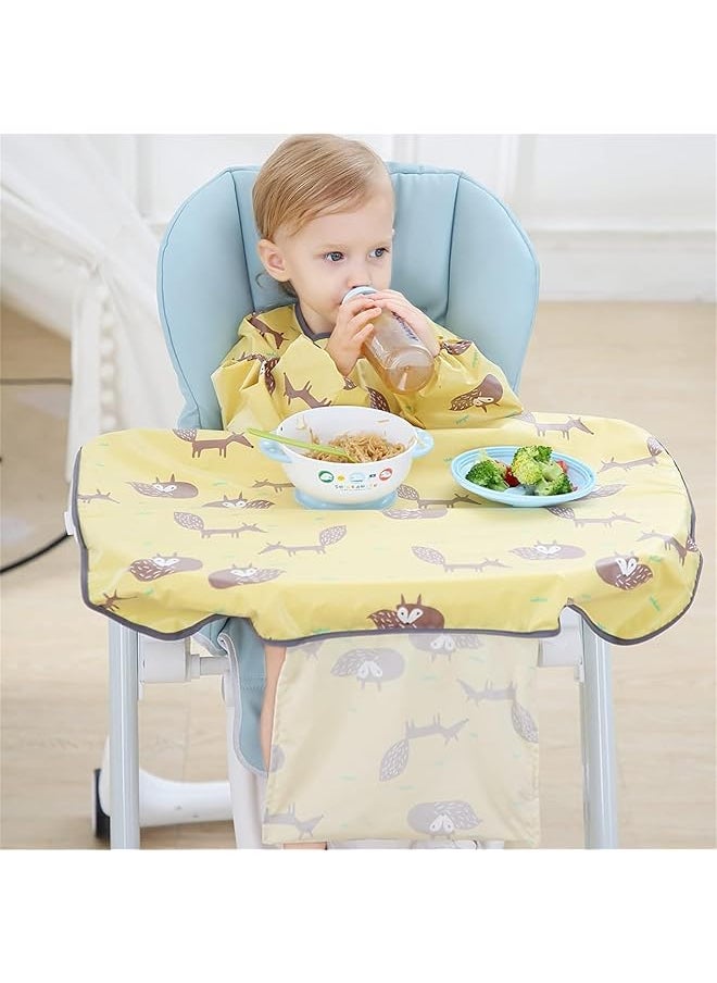 erorex - Baby Weaning Bibs Coverall Baby Feeding Bibs Long Sleeves Bib With Waterproof Waterproof Anti Dirty - Image 1