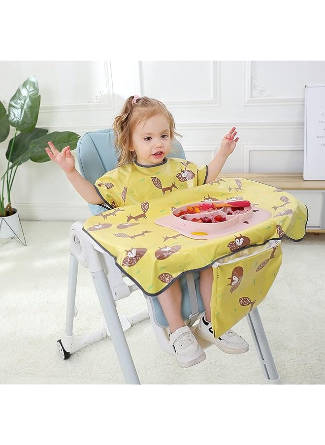 erorex - Baby Weaning Bibs Coverall Baby Feeding Bibs Long Sleeves Bib With Waterproof Waterproof Anti Dirty - Image 1