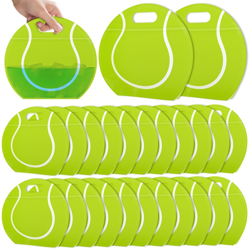 AKAIXI 24pcs Tennis Gift Bags with Handles Reusable Sealed Stand-Up Snack Bags, Tennis Themed Party Favors Birthday Supplies for Team Practice/Game Day, Gifts for Tennis Lovers, Players, Coaches - Image 1