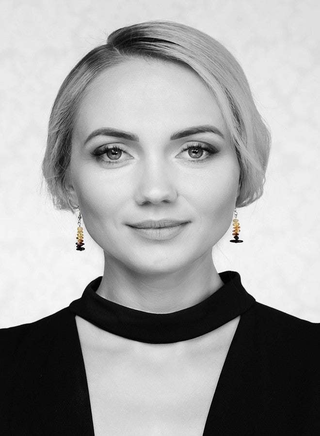AMBERAGE Natural Baltic Amber Earrings (3colour) (RAINBOW) - Image 4