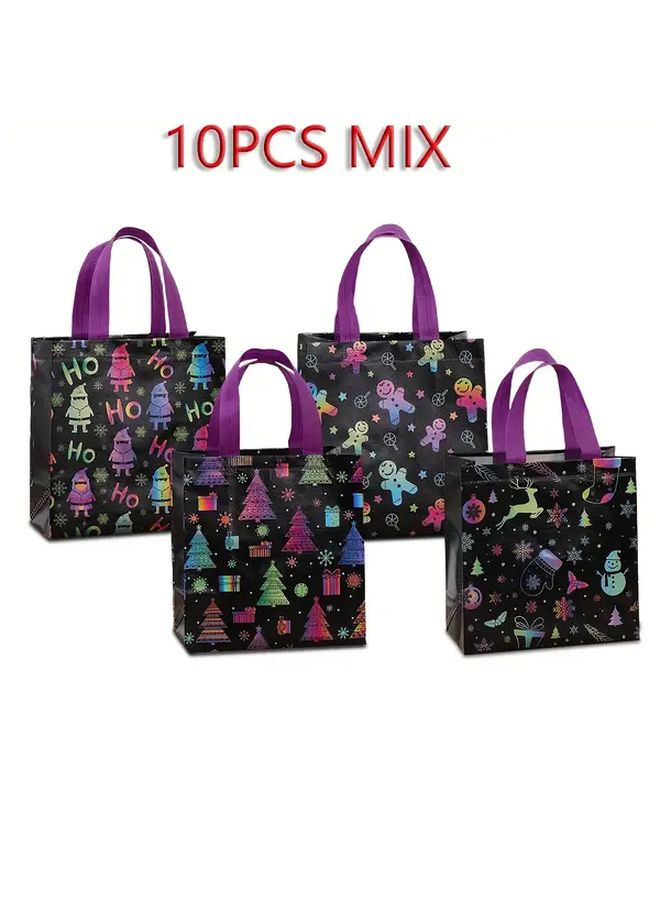 Generic 10pcs Christmas Gift Bags With Colorful Handles Santa Claus ...