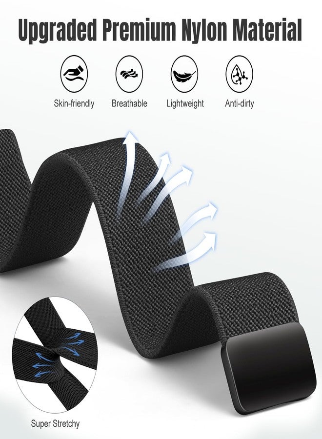 Getino Stretchy Nylon Band Compatible with Apple Watch Bands for Men Women 44mm 45mm 42mm 46mm 49mm 40mm 38mm 41mm, Magnetic Clasp Waterproof Soft Elastic Sport Strap for iWatch Series 11 10 9 8-1 Ultra 3 SE - Image 2