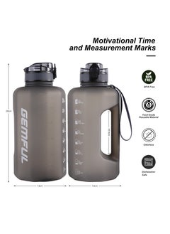 GEMFUL 2.2l Big Water Bottle 2.2 Litre with Handle Leak Proof BPA Free Large Capacity Daily Drinks Jug for Gym Fitness Sport Outdoor  - Image 4
