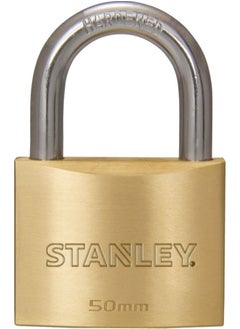 Stanley Stanley Padlock Brass 50mm Standard Shackle with 3 Keys  - Image 3