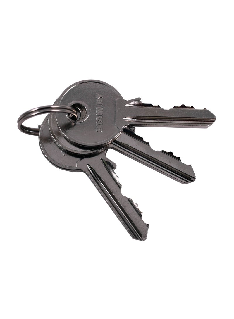 Stanley Padlock Brass 50mm Standard Shackle with 3 Keys - Image 4