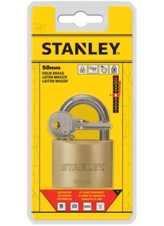 Stanley Stanley Padlock Brass 50mm Standard Shackle with 3 Keys  - Image 5