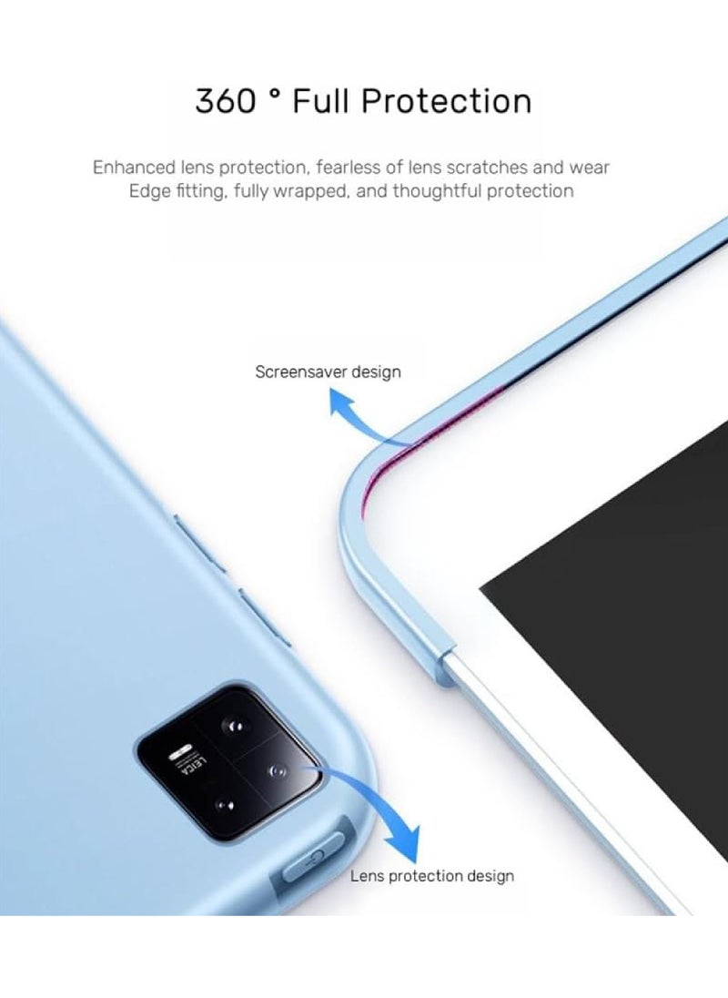 روك بو حافظة لجهاز Xiaomi Mi Pad 6/Mi Pad 6 Pro مقاس 11 بوصة 2023، غطاء حماية ذكي خفيف الوزن ثلاثي الطيات مع حامل متعدد الزوايا، حافظة إيقاظ ونوم لجهاز Xiaomi Pad 6 مقاس 11 بوصة/Xiaomi Pad 6 Pro مقاس 11 بوصة 2023  - Image 4