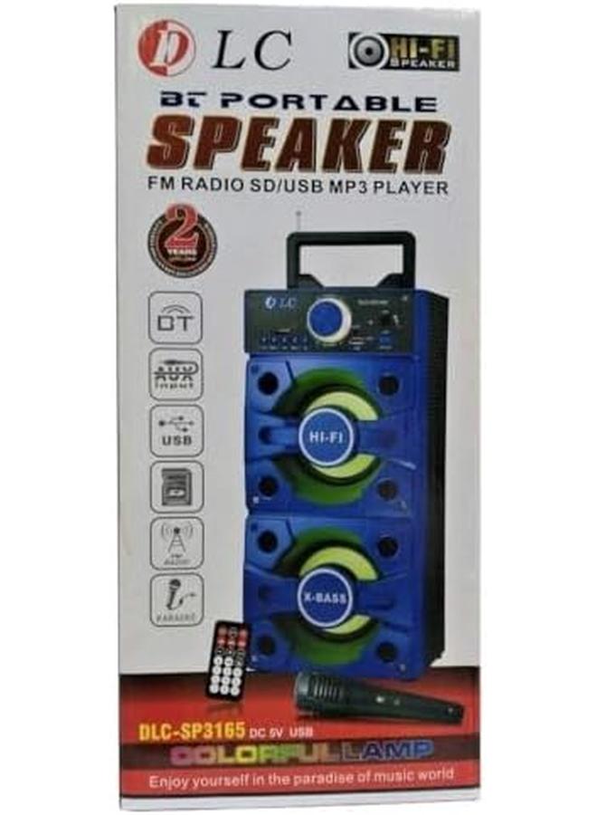 دي إل سي  مكبر صوت محمول يعمل بالبلوتوث وراديو إف إم وبطاقة SD ومشغل MP3 بمنفذ USB - Image 2