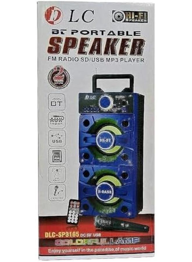 دي إل سي  مكبر صوت محمول يعمل بالبلوتوث وراديو إف إم وبطاقة SD ومشغل MP3 بمنفذ USB - Image 4