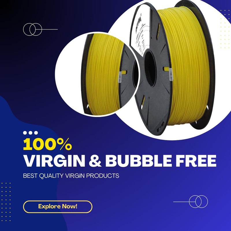Scribbl3d Premium 1.75mm TPU 3D Printing Filament | TPU Filament | Dimensional Accuracy +- 0.02mm| (Sunshine Yellow) - Image 4