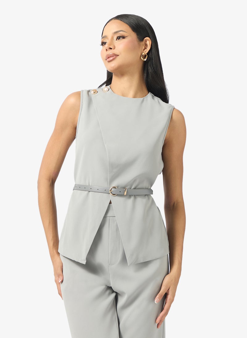 ELLA Sleevless vest & Pant Set - Image 3