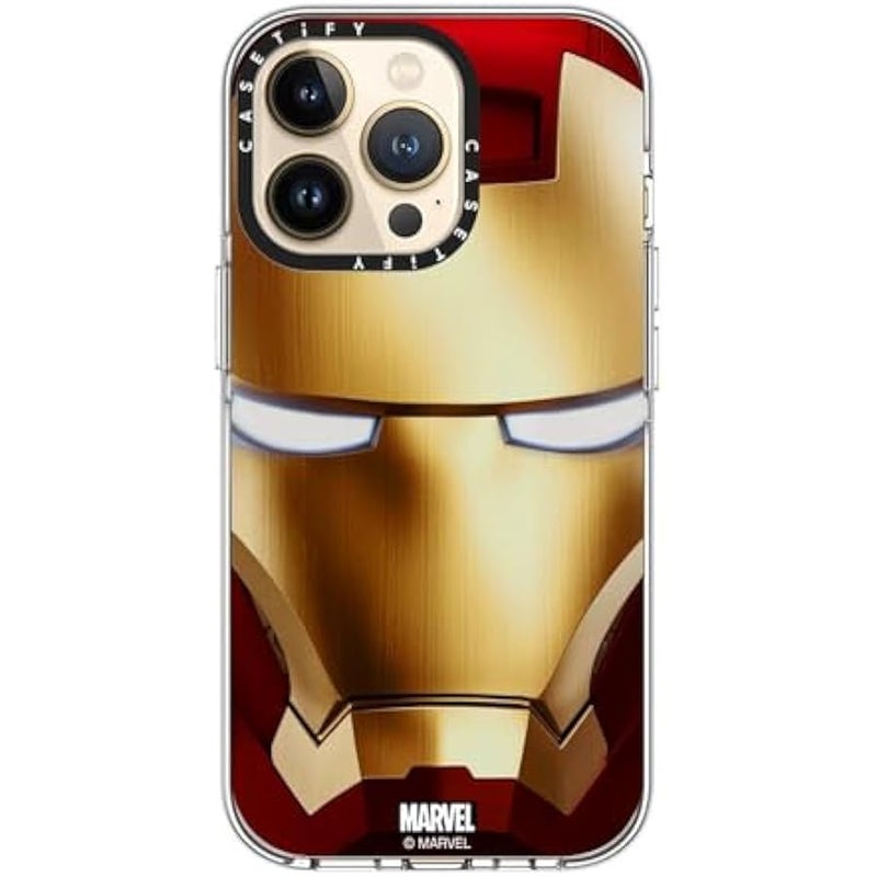Casetify Clear iPhone 13 Pro Case 【Iron Man Co-Lab/Not Yellowing / 6.6ft Drop Protection/Compatible with Magsafe】 - Iron Man Hero Mask - Clear - Image 5