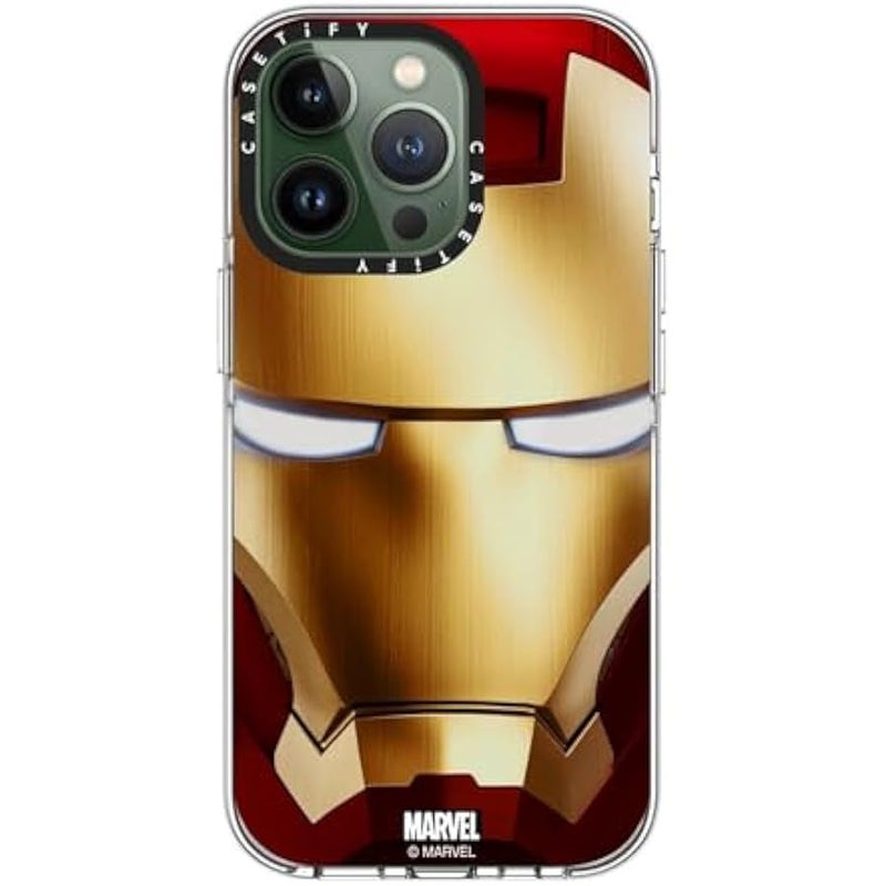 Casetify Clear iPhone 13 Pro Case 【Iron Man Co-Lab/Not Yellowing / 6.6ft Drop Protection/Compatible with Magsafe】 - Iron Man Hero Mask - Clear - Image 3