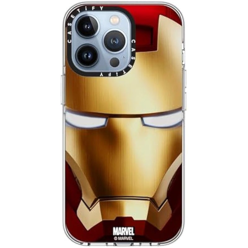 Casetify Clear iPhone 13 Pro Case 【Iron Man Co-Lab/Not Yellowing / 6.6ft Drop Protection/Compatible with Magsafe】 - Iron Man Hero Mask - Clear - Image 2