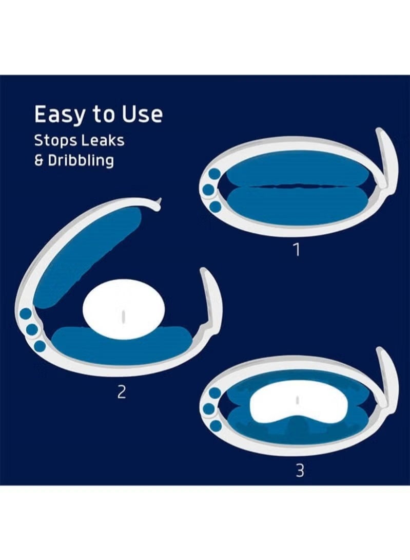 منعكس الاهتزاز مشبك سلس البول للرجال - 3 أحجام قابلة للتعديل - راحة وثقة طوال اليوم - مفصل ضغط احترافي لأعلى ولأسفل للرجال - أفضل مشبك لسلس البول - Image 3