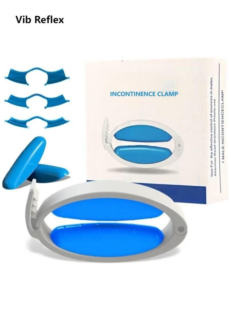 منعكس الاهتزاز مشبك سلس البول للرجال - 3 أحجام قابلة للتعديل - راحة وثقة طوال اليوم - مفصل ضغط احترافي لأعلى ولأسفل للرجال - أفضل مشبك لسلس البول - Image 1