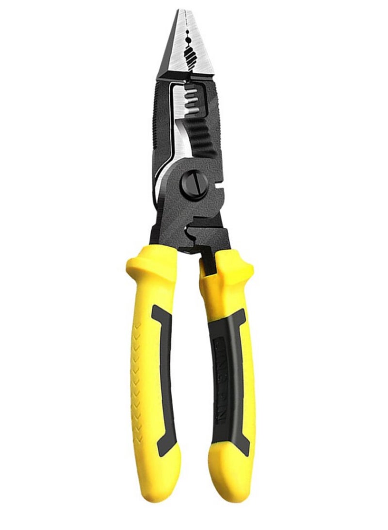 Multifunction Electrician Pliers Long Nose Combination Stripper/Crimper/Diagonal Hand Tools  - Image 1