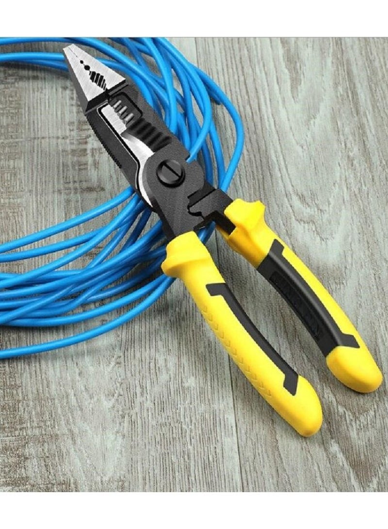 Multifunction Electrician Pliers Long Nose Combination Stripper/Crimper/Diagonal Hand Tools  - Image 3