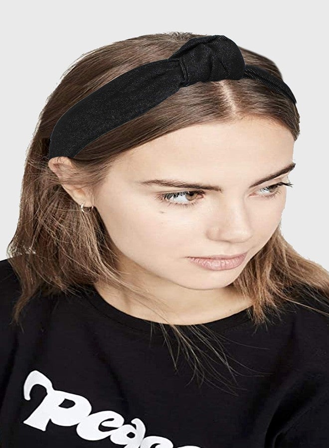 YETASI Black Denim Headbands for Women Get Compliments Head bands for Women's Hair are Chic. Knotted Headband is a Girls Fashion Designer Jean Top Knot - Image 3