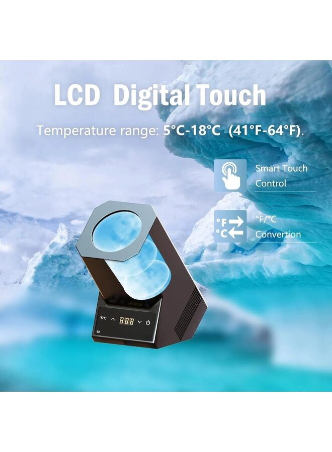 مبرد نبيذ جافيوست، مبرد نبيذ كهربائي لزجاجات نبيذ سعة 750 مل وبعض زجاجات الشمبانيا، مبرد زجاجة نبيذ واحدة يحافظ على البرودة لمدة تصل إلى 24 ساعة، مبرد محمول بدون ثلج في الحفلات، هدية لمحبي النبيذ - Image 4