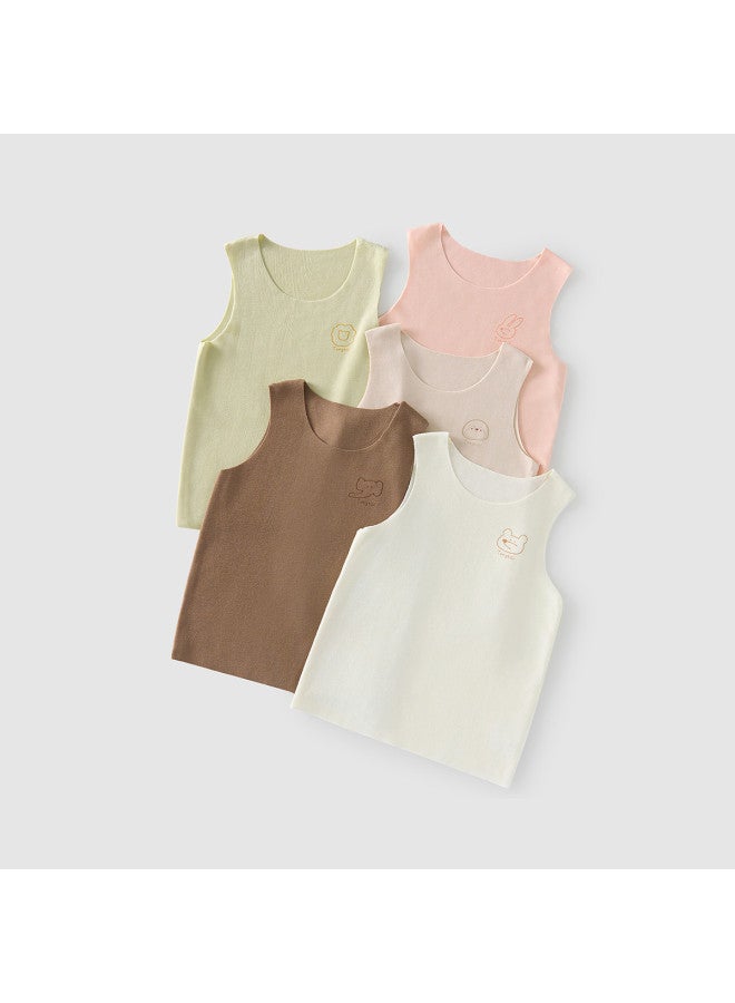 Tongtai Baby Vest Spring And Autumn Infant Clothing Boys Girls Warm Ginger Base Layer Belly Warmer Vest - Image 3