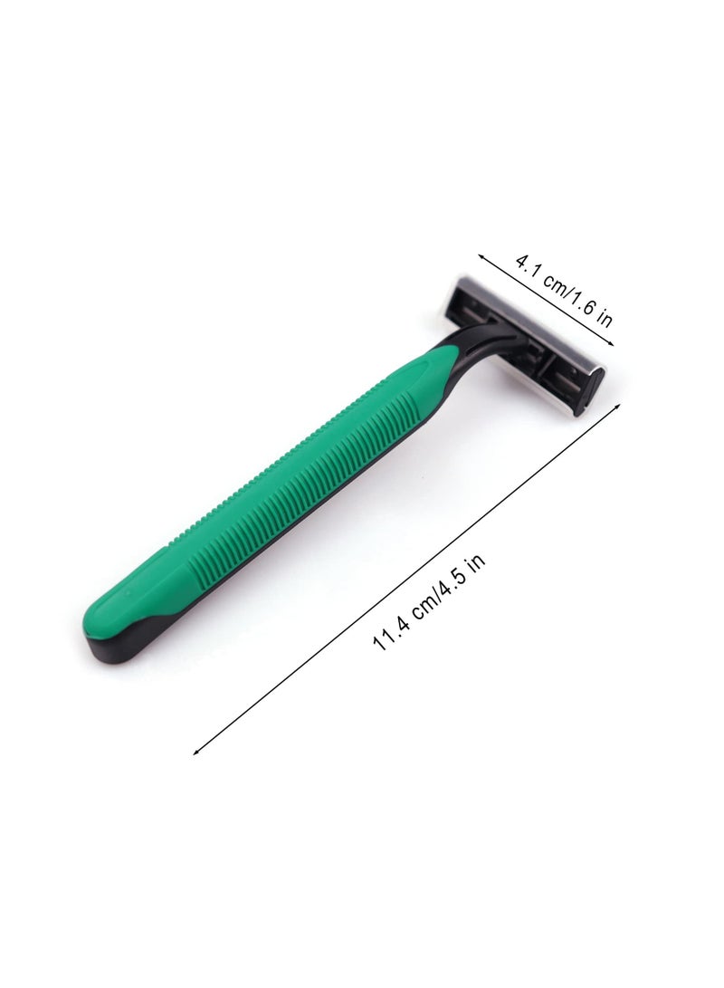 SYOSI 100PCS Bulk Disposable Twin Blade Razors, Twin Blade Disposable Razors Economical Shaving Razors Wholesale Men's Shaving Razors for Shaving Safety Hotel Guest House Travel Home Use Portable - Image 4