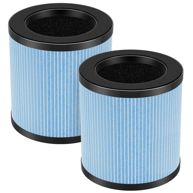 Caehomly Official MJ002H Replacement Filter Compatible with POMORON MJ002H Air PuriFier H13 True Hepa Filter Activated Carbon MultiLayer Filter Compare Part MJ002HRF 2 Pack