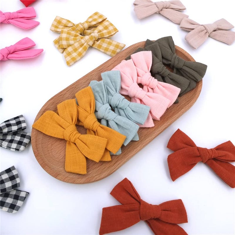 Sugarmelon 24 Pcs Baby Girl Hair Bow Clip Barrettes for Toddlers Kids Girls Pigtails Hair Bows Alligator Clips in Pairs - Image 4