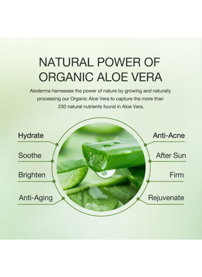 Aloderma Aloderma 77% Organic Aloe Vera Hydrating Face Moisturizer for Soft and Nourished Skin - Light and Oil-Free Aloe Vera Moisturizer with Hyaluronic Acid for Soothing Hydration - Face Lotion, 3.5oz  - Image 4