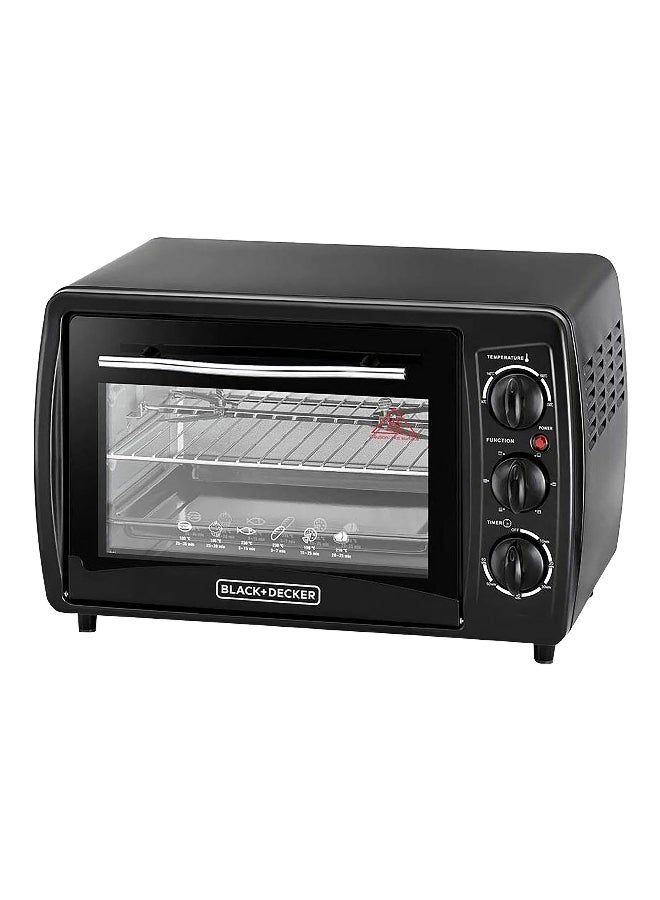 BLACK+DECKER 1380W Double Glass Toaster Oven Black 19 L TRO19RDG-B5 Black - Image 1