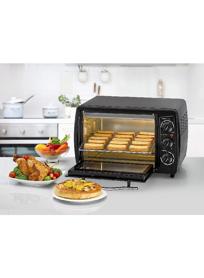 BLACK+DECKER 1380W Double Glass Toaster Oven Black 19 L TRO19RDG-B5 Black - Image 3