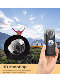 SYOSI Lens Guards for Insta360 ONE X2, Transparent Protective Case for Insta 360 ONE X2 Panoramic Action Camera Accessory, Accessories for Insta 360 ONE X2  - Image 2