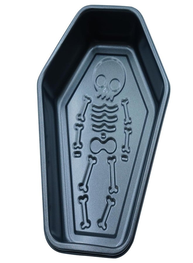 TinLeJa Halloween Skeleton Cake Pan, Coffin Board Cake Mould, Aluminum 3D Non Stick Baking DIY Cake Pan - Image 4