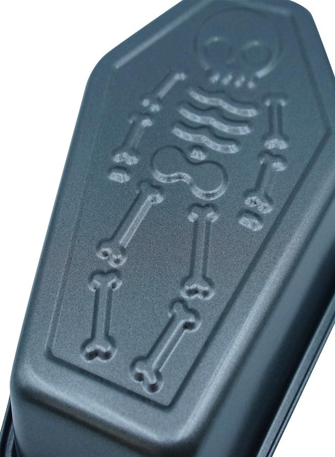 TinLeJa Halloween Skeleton Cake Pan, Coffin Board Cake Mould, Aluminum 3D Non Stick Baking DIY Cake Pan - Image 5