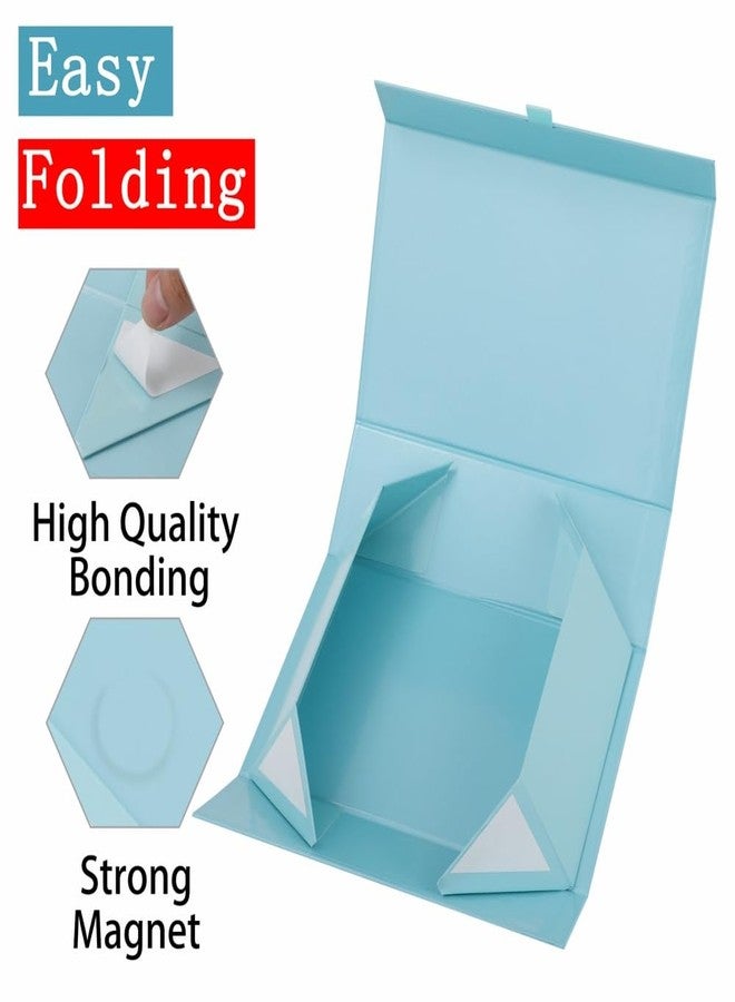 PLINJOY 2 Pcs Large Gift Box 13.5x11.8x4.7 Inches, Blue Gift Boxes for Presents with Magnetic Closure Lid, Luxury Gift Box Rectangle Collapsible Boxes for Gift Packaging - Image 3