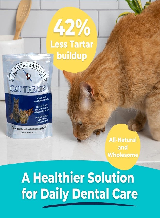 Tartar Shield Cat Treats | Daily Dental Treats | Cleans Teeth & Gums Fresh Breath Natural Oral Health Support | Wholesome & All-Natural Bites | USA Made | Tasty Chicken Flavor - Image 2